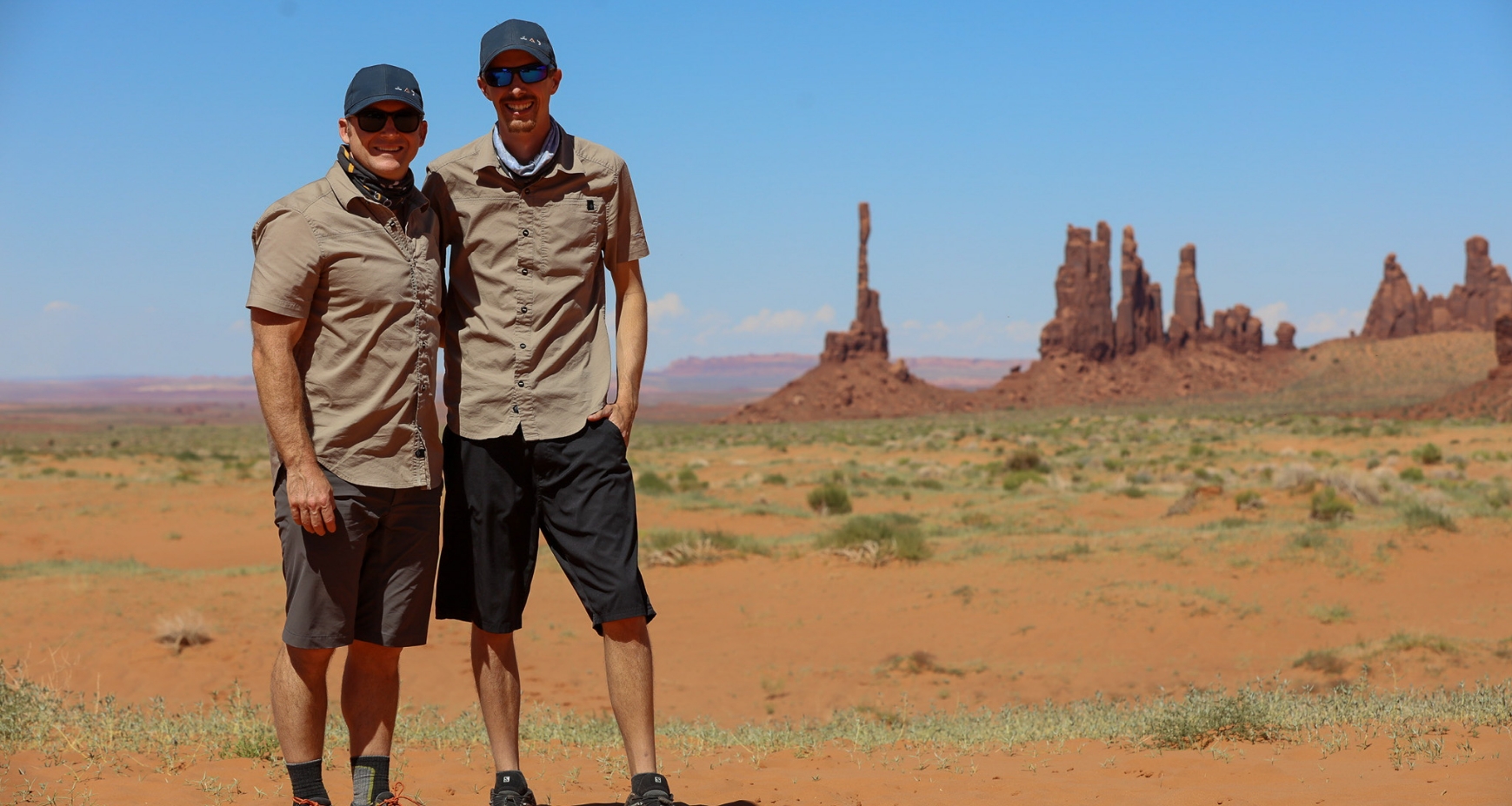 Andrew with Guide Manager Kyle Sherman in Monument Valley