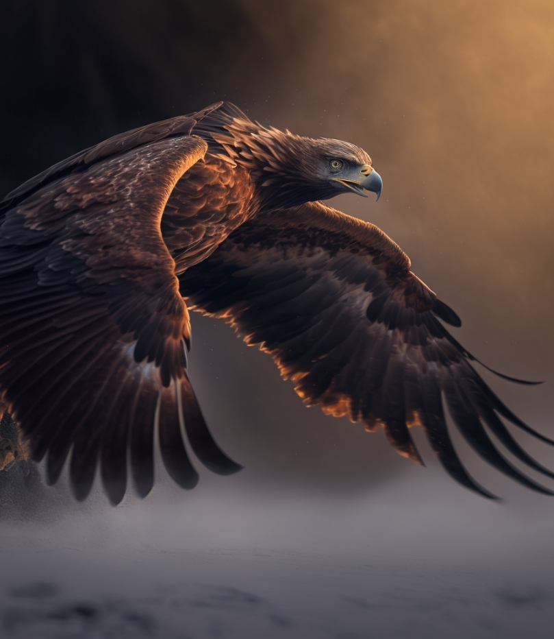 Golden Eagle In Flight