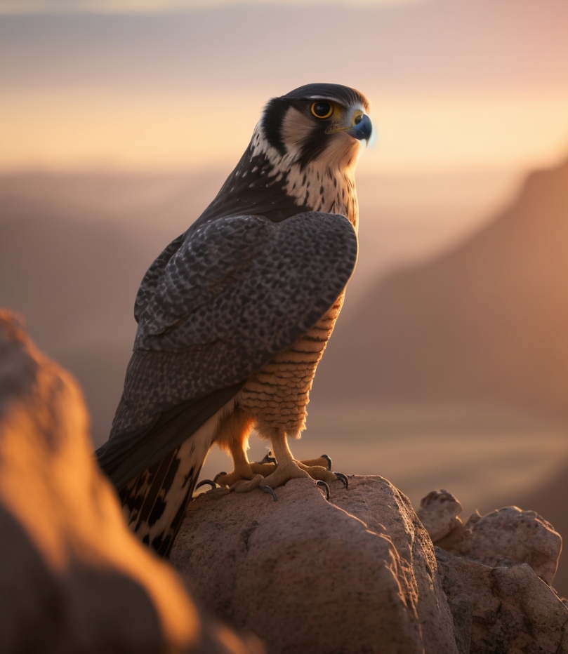 Close Up Peregrine Falcon