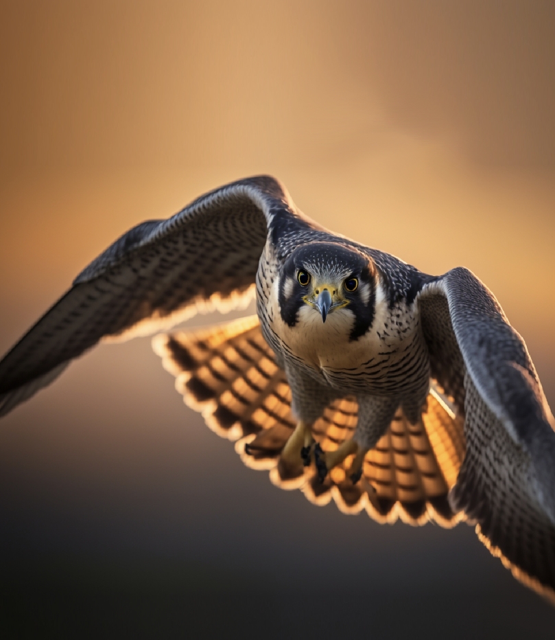 Peregrine Falcon In Flight