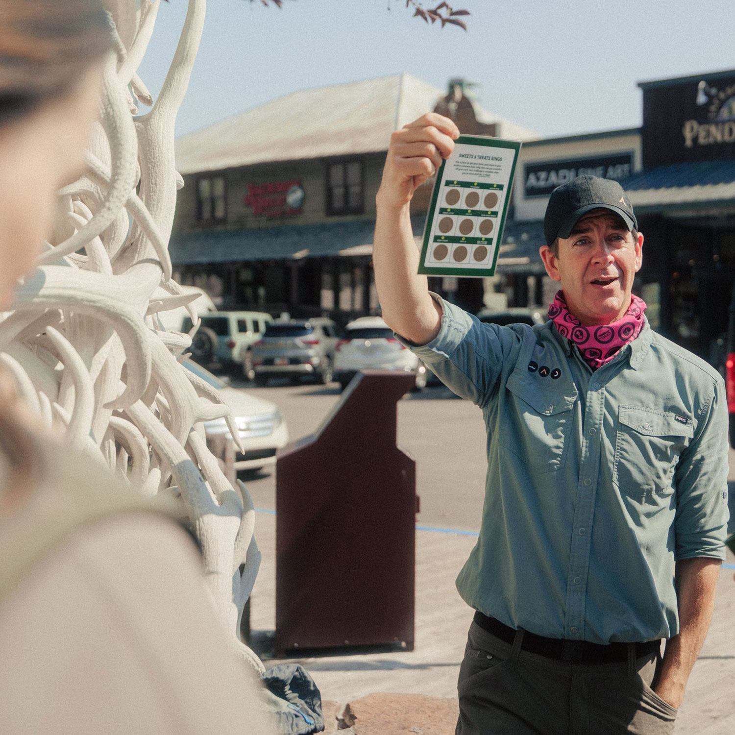EXP-Jackson-Hole-Race Colleagues compete in a race in downtown Jackson, Wyoming.